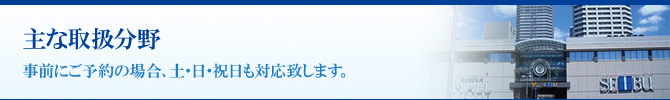 主な取扱分野 主な取扱分野